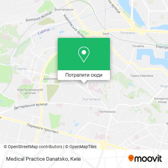 Карта Medical Practice Danatsko