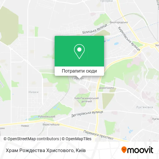 Карта Храм Рождества Христового