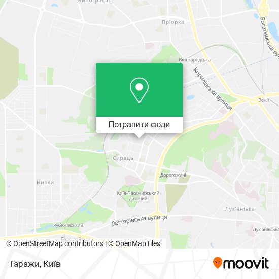 Карта Гаражи