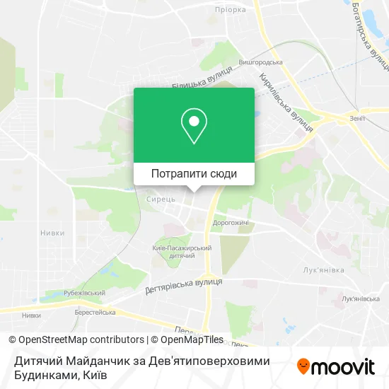 Карта Дитячий Майданчик за Дев'ятиповерховими Будинками