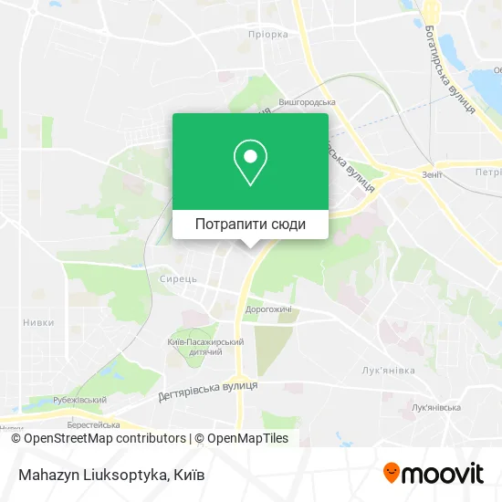 Карта Mahazyn Liuksoptyka