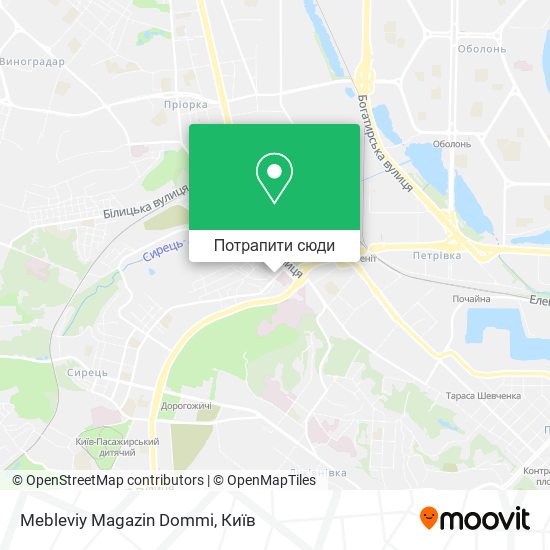 Карта Mebleviy Magazin Dommi