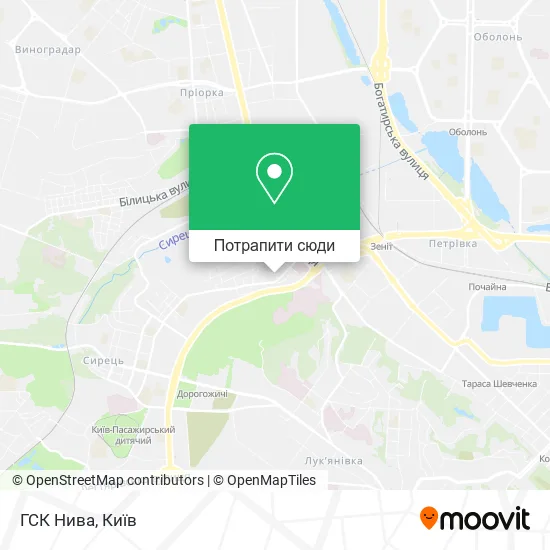 Карта ГСК Нива