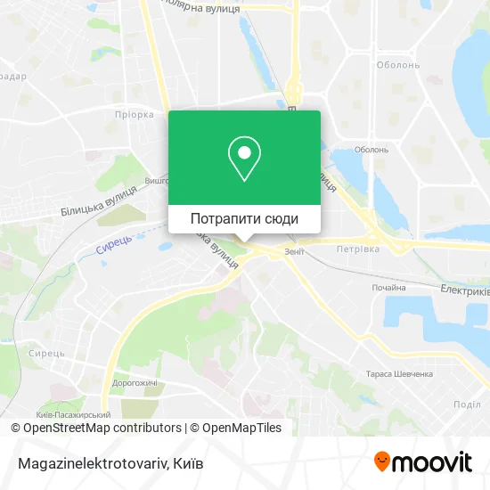 Карта Magazinelektrotovariv