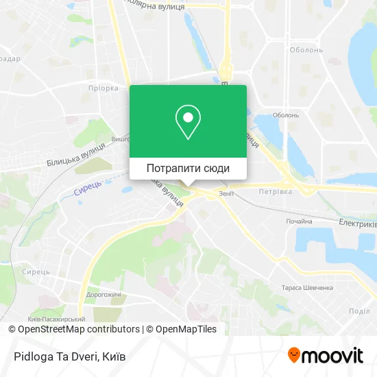 Карта Pidloga Ta Dveri