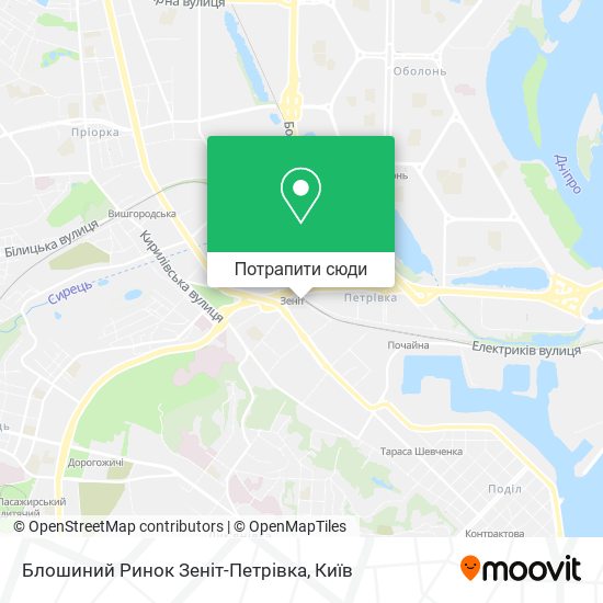 Карта Блошиний Ринок Зеніт-Петрівка