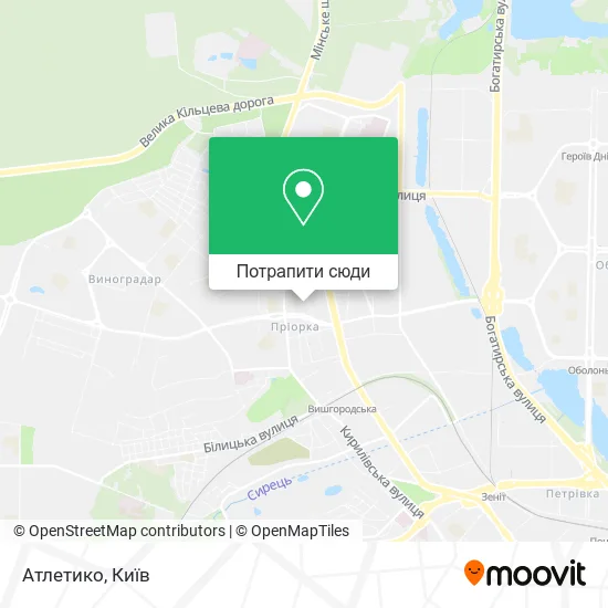 Карта Атлетико