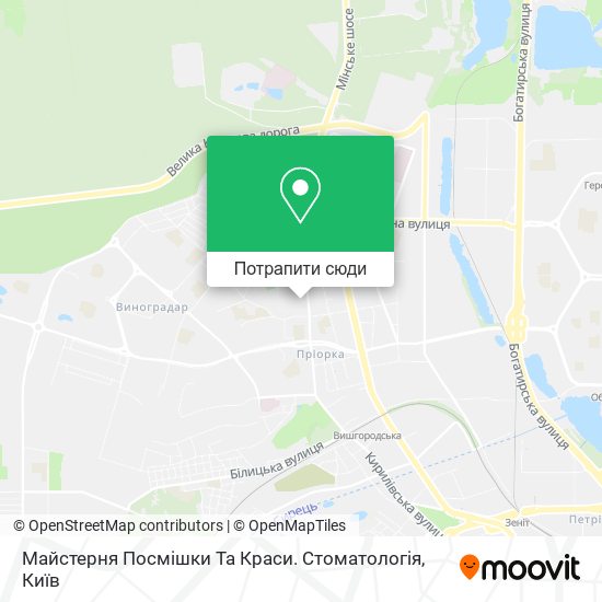Карта Майстерня Посмішки Та Краси. Стоматологія