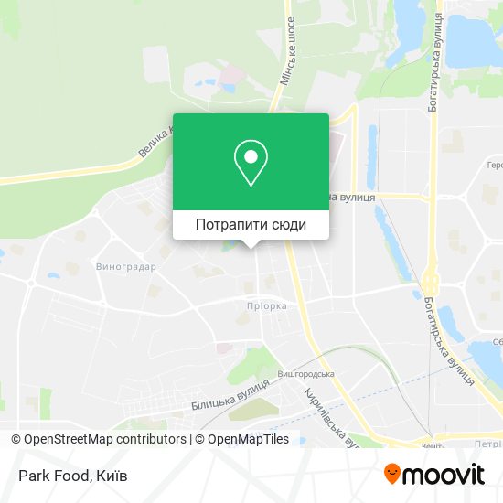 Карта Park Food