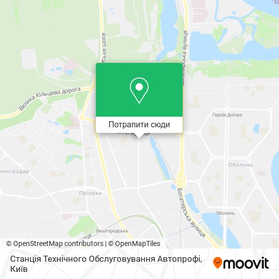 Карта Станція Технічного Обслуговування Автопрофі