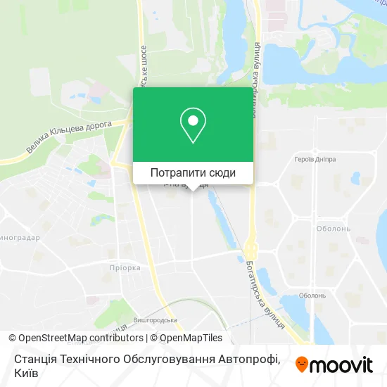 Карта Станція Технічного Обслуговування Автопрофі