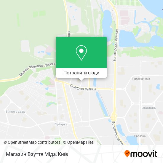 Карта Магазин Взуття Міда