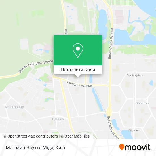 Карта Магазин Взуття Міда