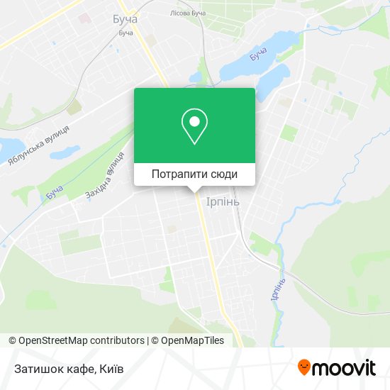 Карта Затишок кафе