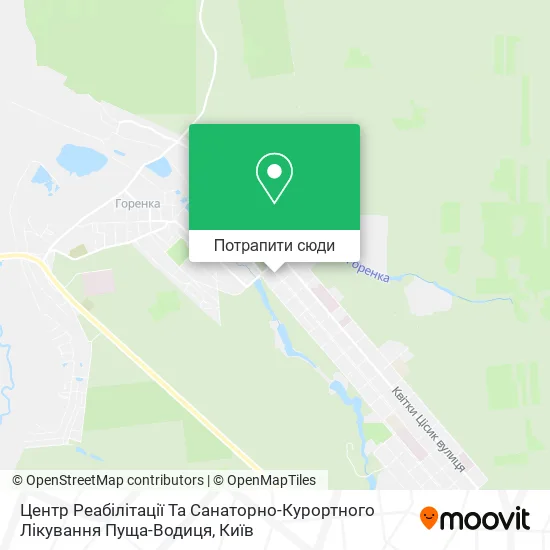 Карта Центр Реабілітації Та Санаторно-Курортного Лікування Пуща-Водиця