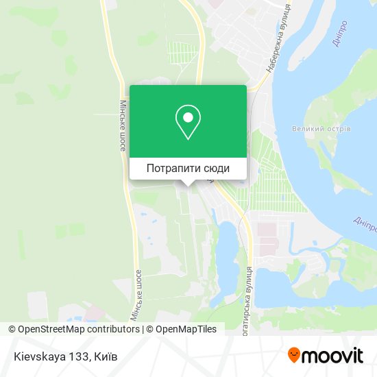 Карта Kievskaya 133