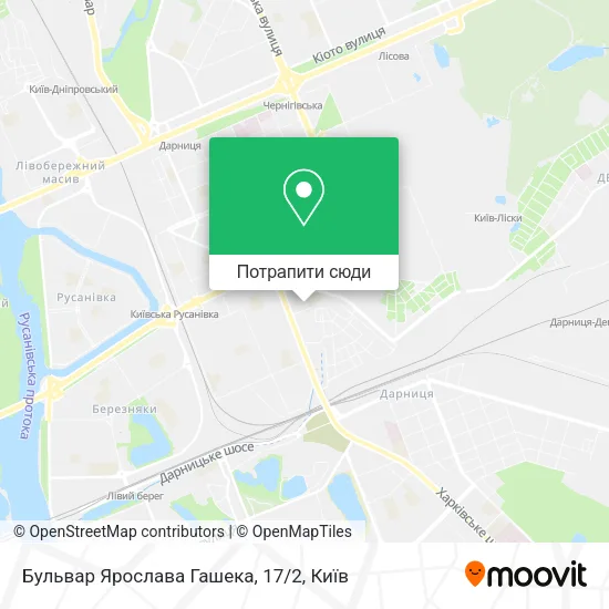 Карта Бульвар Ярослава Гашека, 17/2