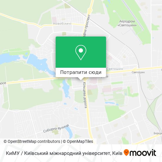 Карта КиМУ / Київський міжнародний університет