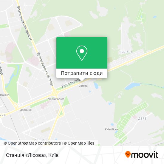 Карта Станція «Лісова»