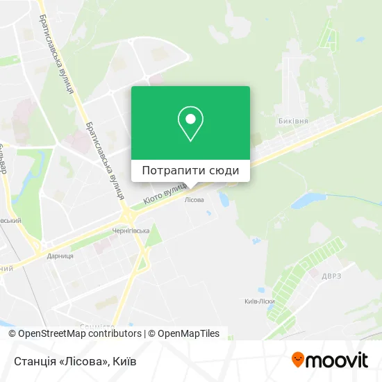Карта Станція «Лісова»