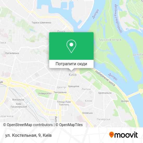 Карта ул. Костельная, 9
