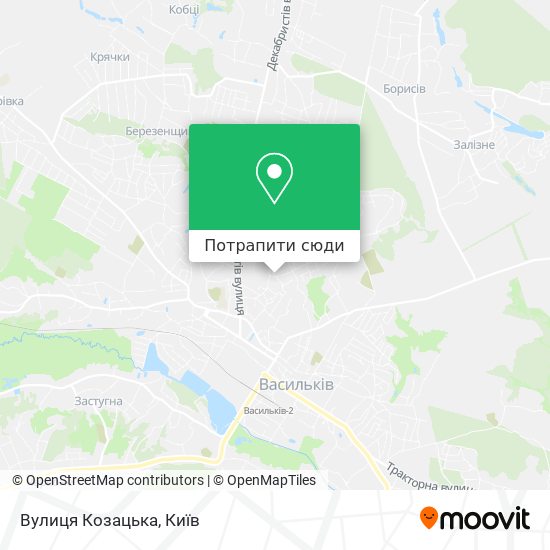 Карта Вулиця Козацька