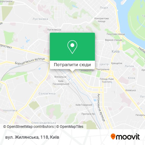 Карта вул. Жилянська, 118