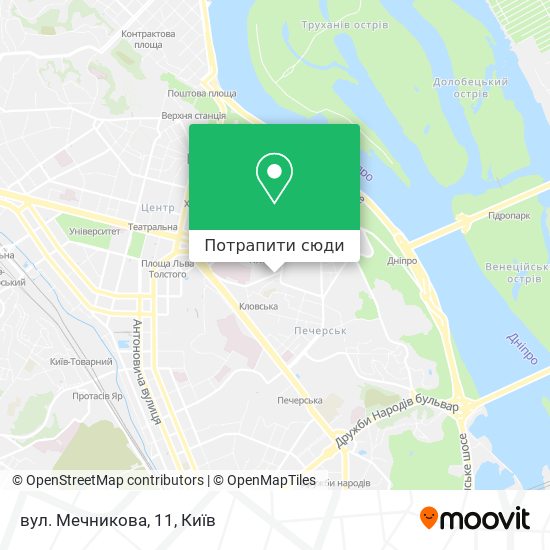 Карта вул. Мечникова, 11