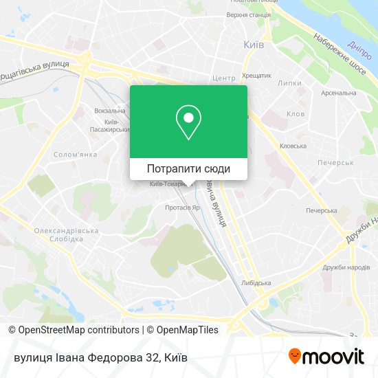 Карта вулиця Івана Федорова 32
