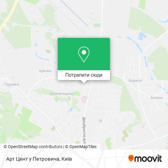 Карта Арт Цент у Петровича