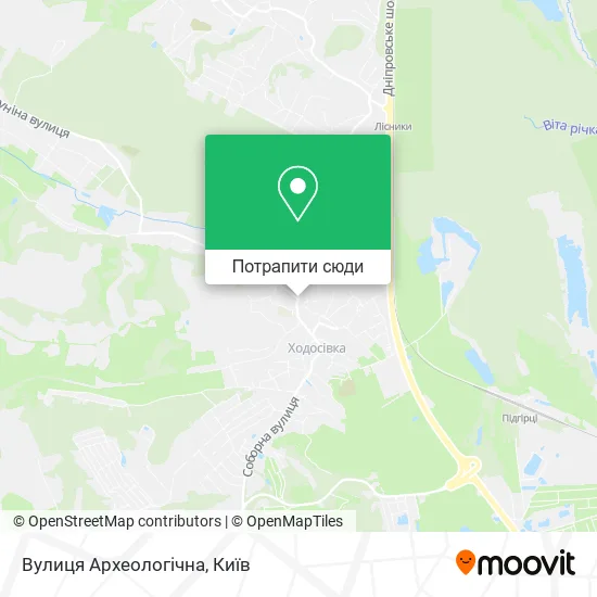 Карта Вулиця Археологічна