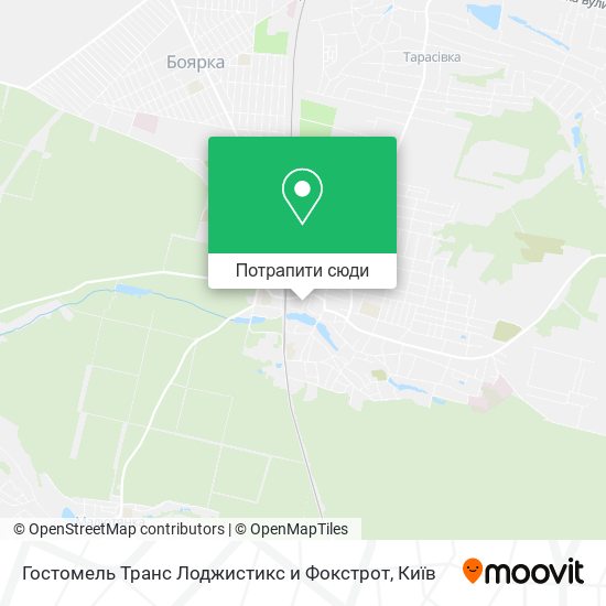 Карта Гостомель Транс Лоджистикс и Фокстрот