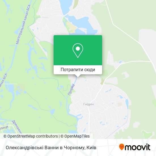 Карта Олександрівські Ванни в Чорному