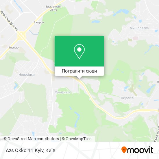Карта Azs Okko 11 Kyiv