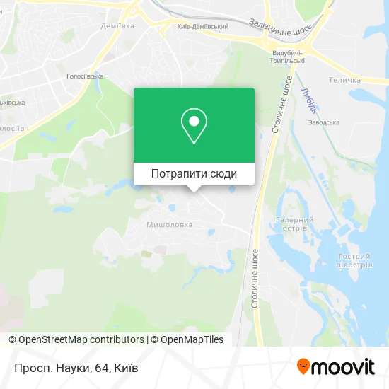 Карта Просп. Науки, 64