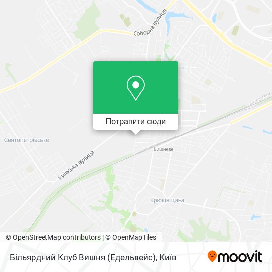 Карта Більярдний Клуб Вишня (Едельвейс)