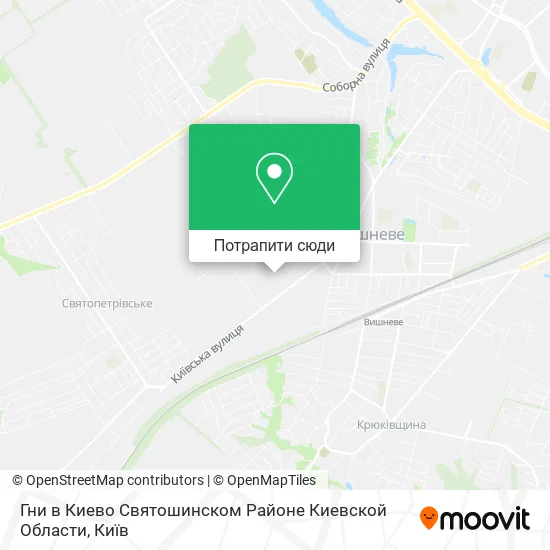 Карта Гни в Киево Святошинском Районе Киевской Области