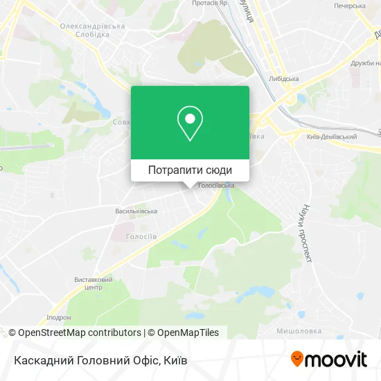 Карта Каскадний Головний Офіс