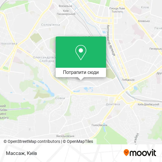 Карта Массаж