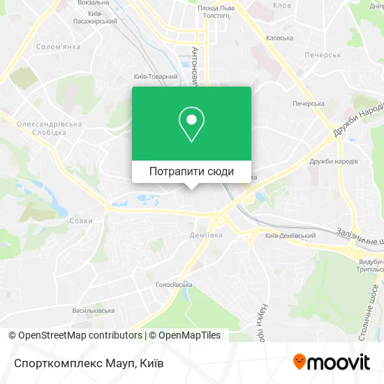 Карта Спорткомплекс Мауп