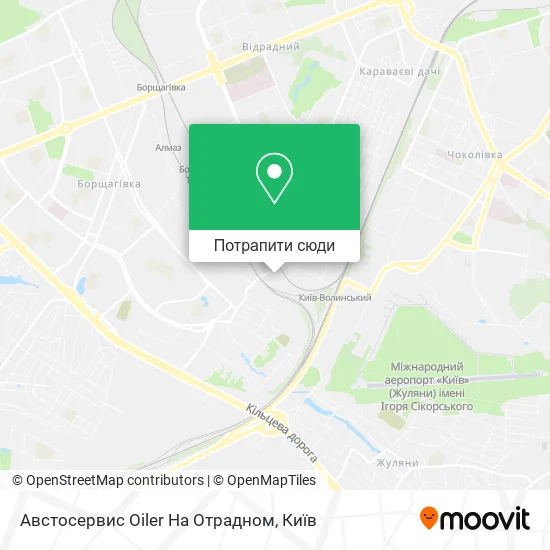 Карта Австосервис Oiler На Отрадном