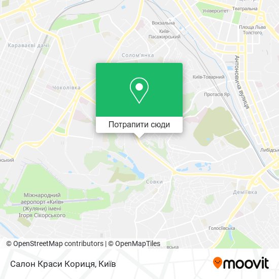 Карта Салон Краси Кориця