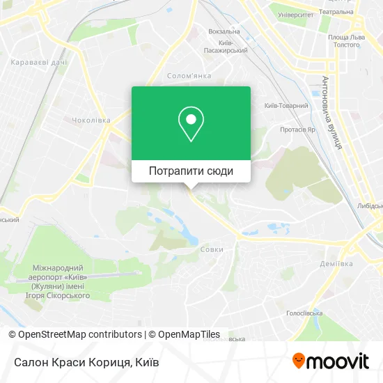 Карта Салон Краси Кориця