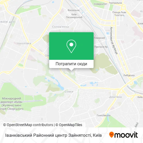 Карта Іванківський Районний центр Зайнятості