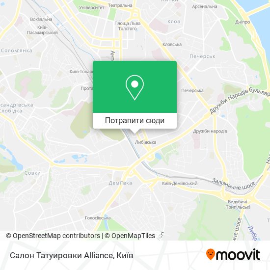 Карта Салон Татуировки Alliance