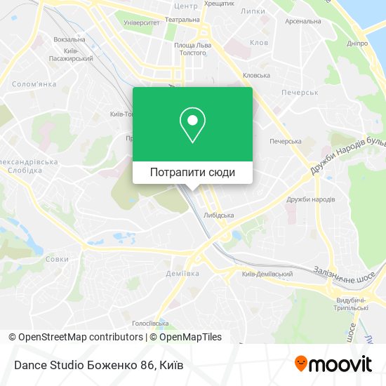 Карта Dance Studio Боженко 86