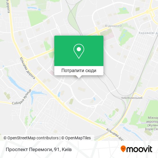 Карта Проспект Перемоги, 91
