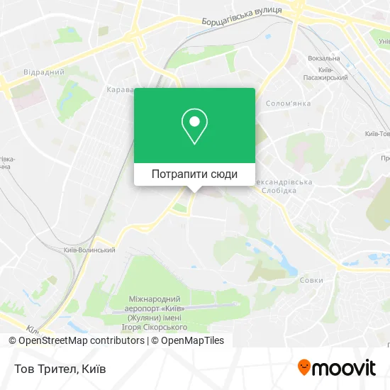 Карта Тов Трител