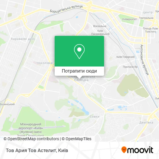 Карта Тов Ария Тов Астелит
