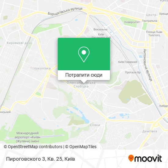 Карта Пироговского 3, Кв. 25